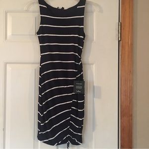 NWT Lulu’s dark blue striped sleeveless summer dress